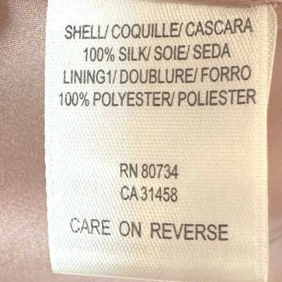 BCBGMAXAZRIA Silk Kimono Jacket Open Front Champagne Black Size Womens M - Picture 5 of 5